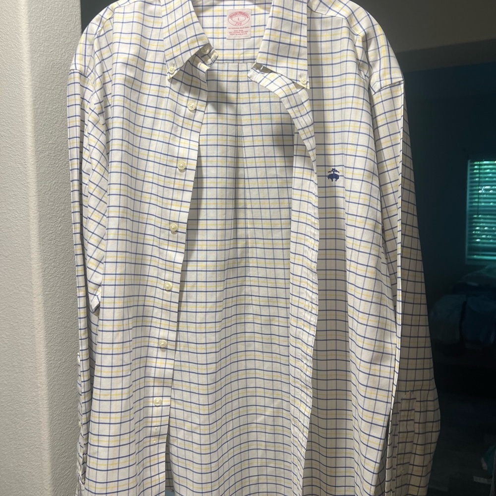 Brooks Brothers Adult Large Non-Iron Oxford Button Down